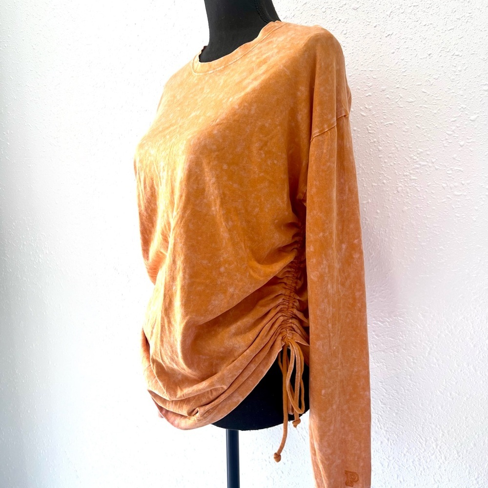 PINK Orange Long Sleeve with Ruched‎ Details large - Picture 5 of 5
